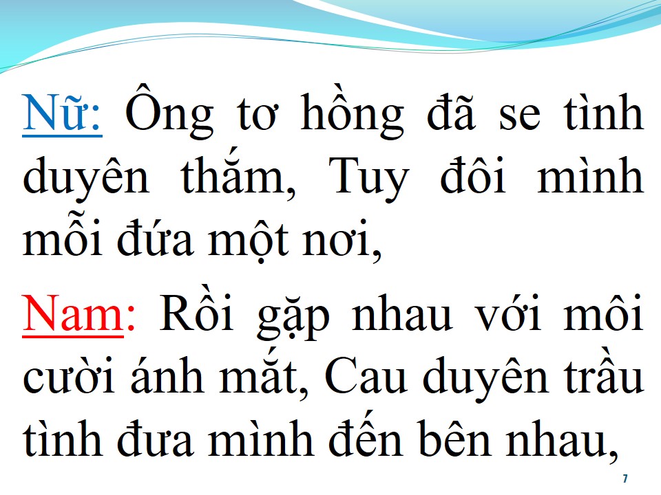 Lời bài hát TƠ HỒNG TRỜI ĐÃ SE DUYÊN (SONG CA)