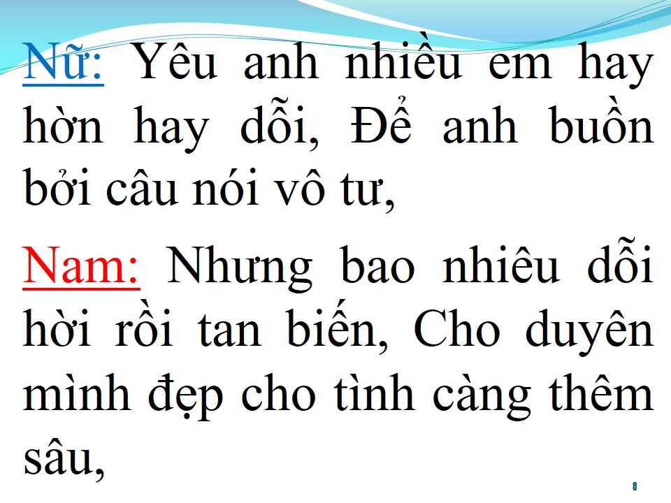 Lời bài hát TƠ HỒNG TRỜI ĐÃ SE DUYÊN (SONG CA)