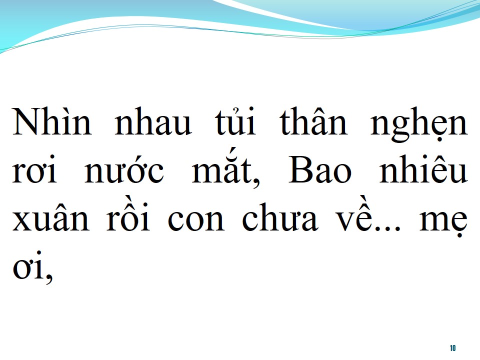 Lời bài hát CON NHỚ NHÀ