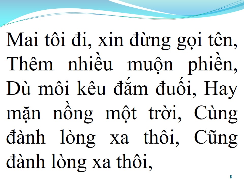 Lời bài hát MAI TÔI ĐI
