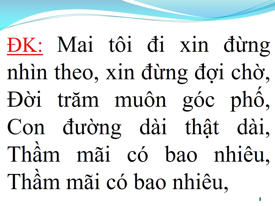 Lời bài hát MAI TÔI ĐI