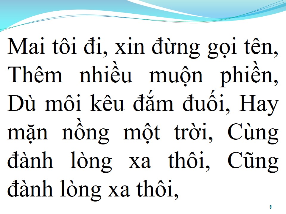 Lời bài hát MAI TÔI ĐI