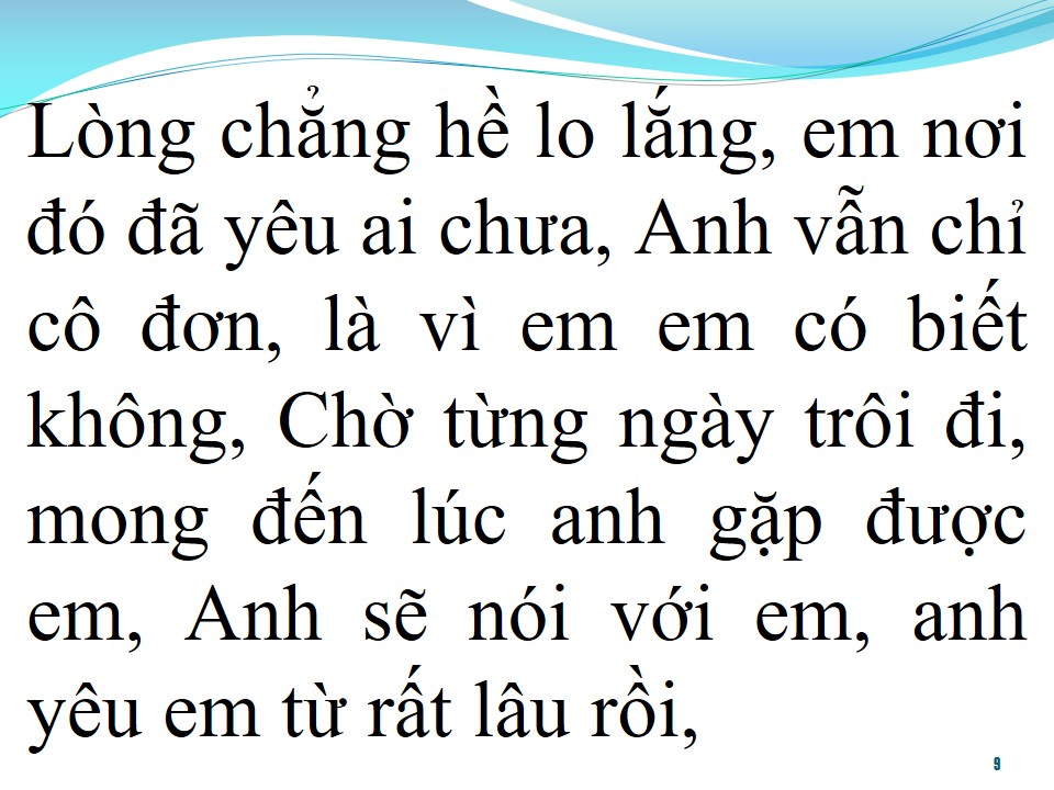 Lời bài hát NGỦ NGON NHÉ VỢ TƯƠNG LAI
