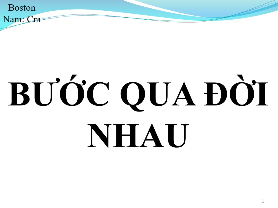 Lời bài hát BƯỚC QUA ĐỜI NHAU