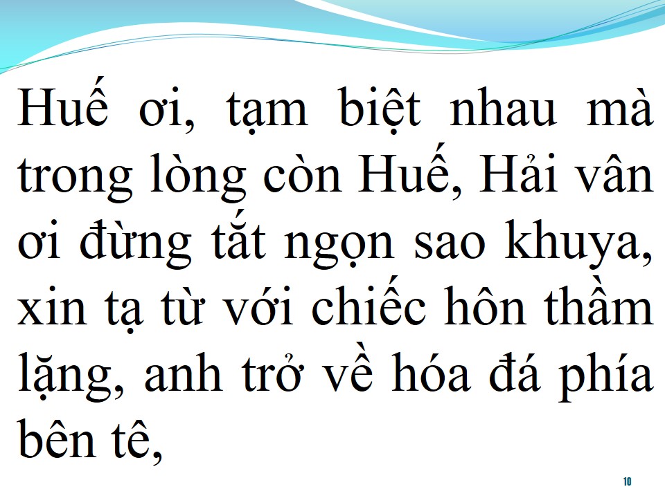 Lời bài hát TẠM BIỆT HUẾ