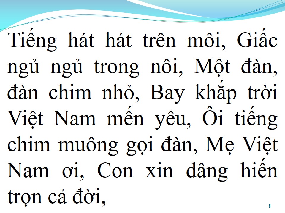 Lời bài hát TÁM ĐIỆP KHÚC