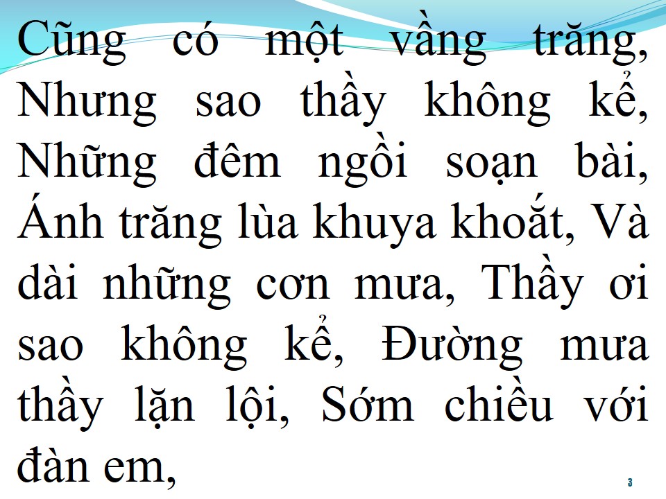 Lời bài hát NHỮNG ĐIỀU THẦY CHƯA KỂ