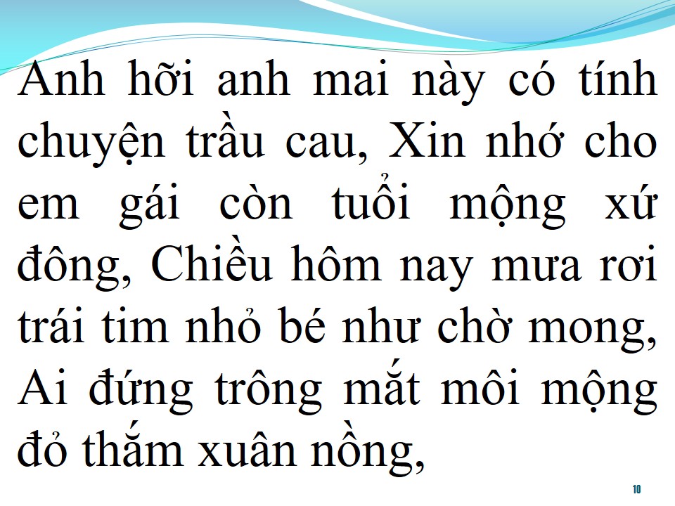 Lời bài hát TUỔI MỘNG XỨ ĐÔNG
