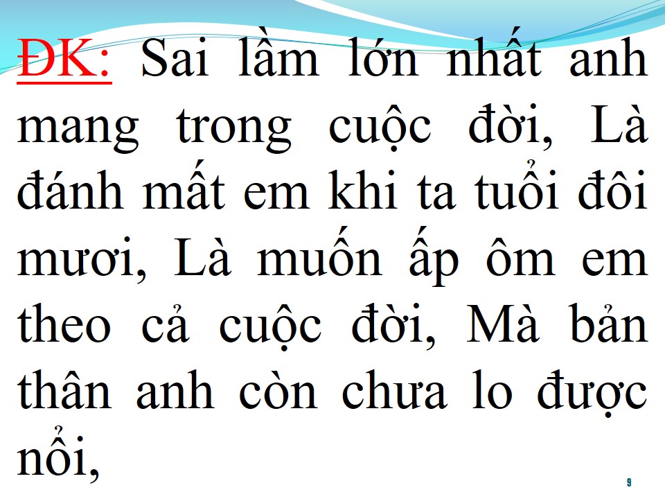 Lời bài hát SAI LẦM CỦA ANH