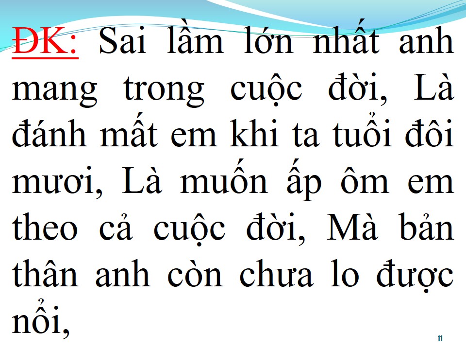 Lời bài hát SAI LẦM CỦA ANH