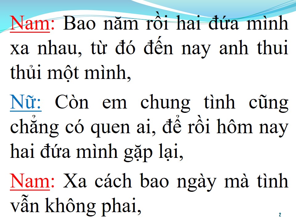 Lời bài hát THUYỀN VỀ BẾN XƯA (SONG CA)