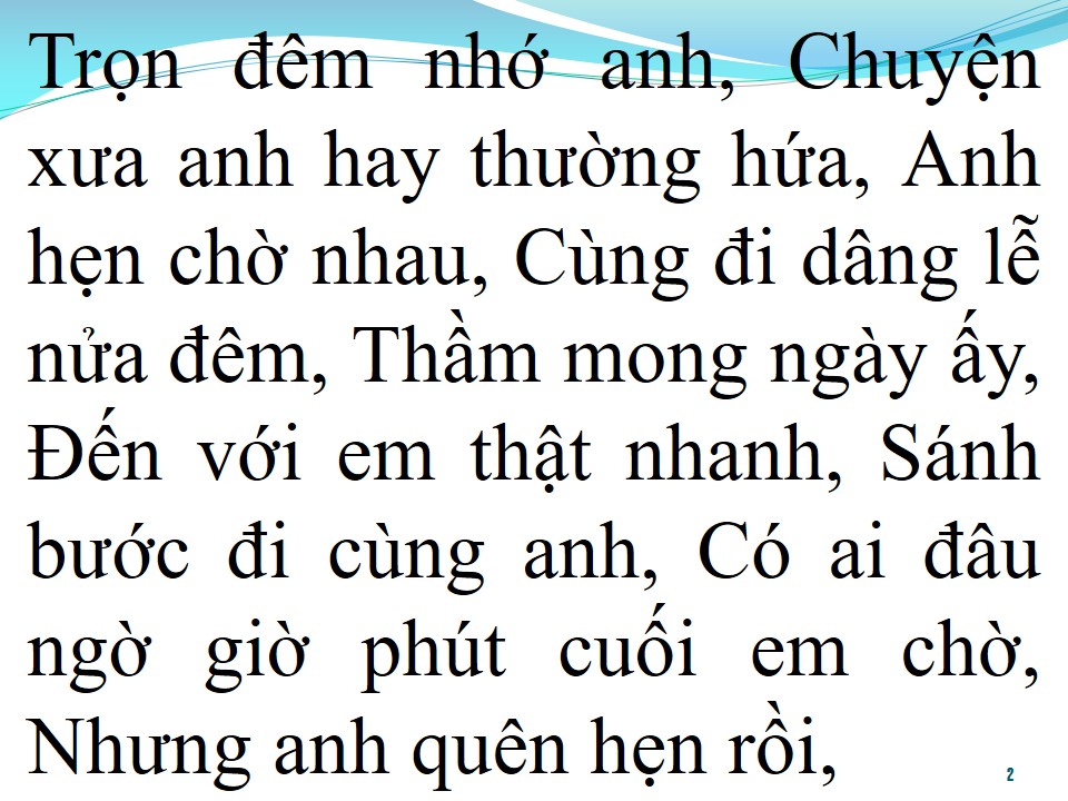 Lời bài hát NỮA ĐÊM KHẤN HỨA