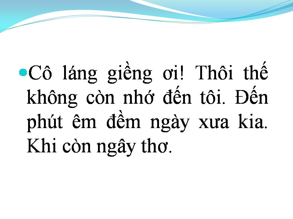 Lời bài hát CÔ LÁNG GIỀNG