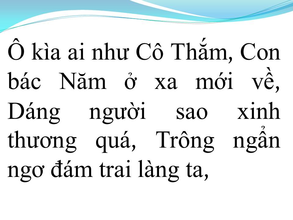 Lời bài hát CÔ THẮM VỀ LÀNG