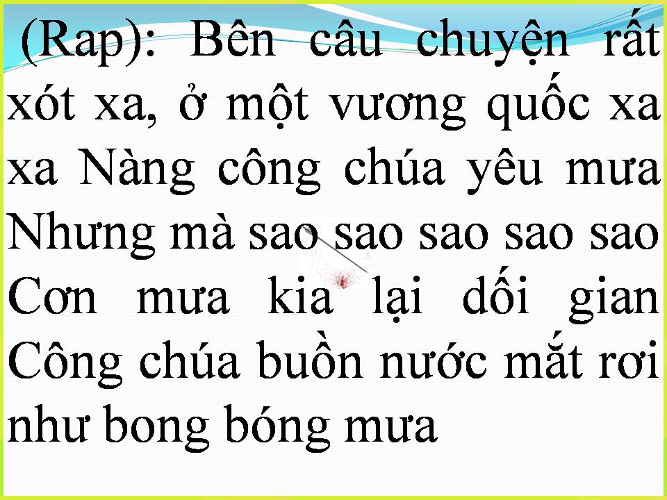 Lời bài hát CÔNG CHÚA BONG BÓNG