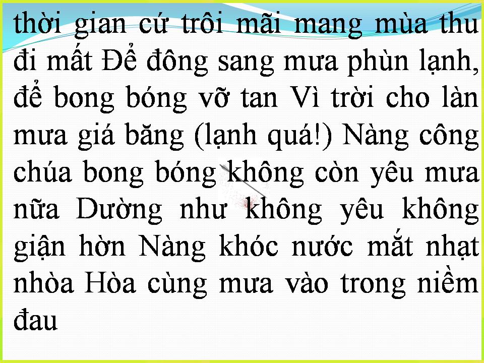 Lời bài hát CÔNG CHÚA BONG BÓNG