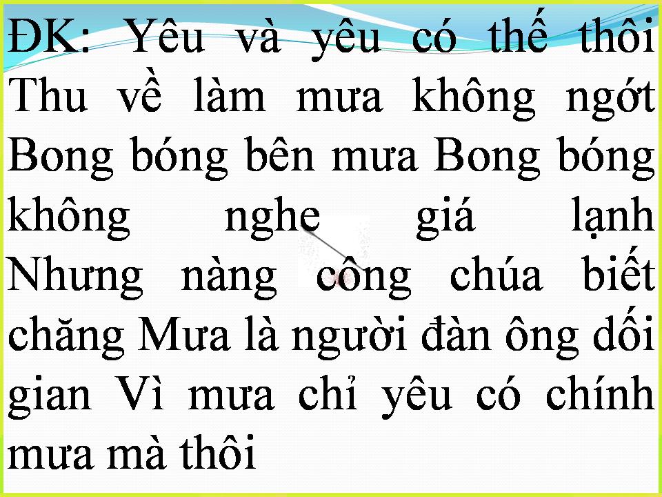 Lời bài hát CÔNG CHÚA BONG BÓNG