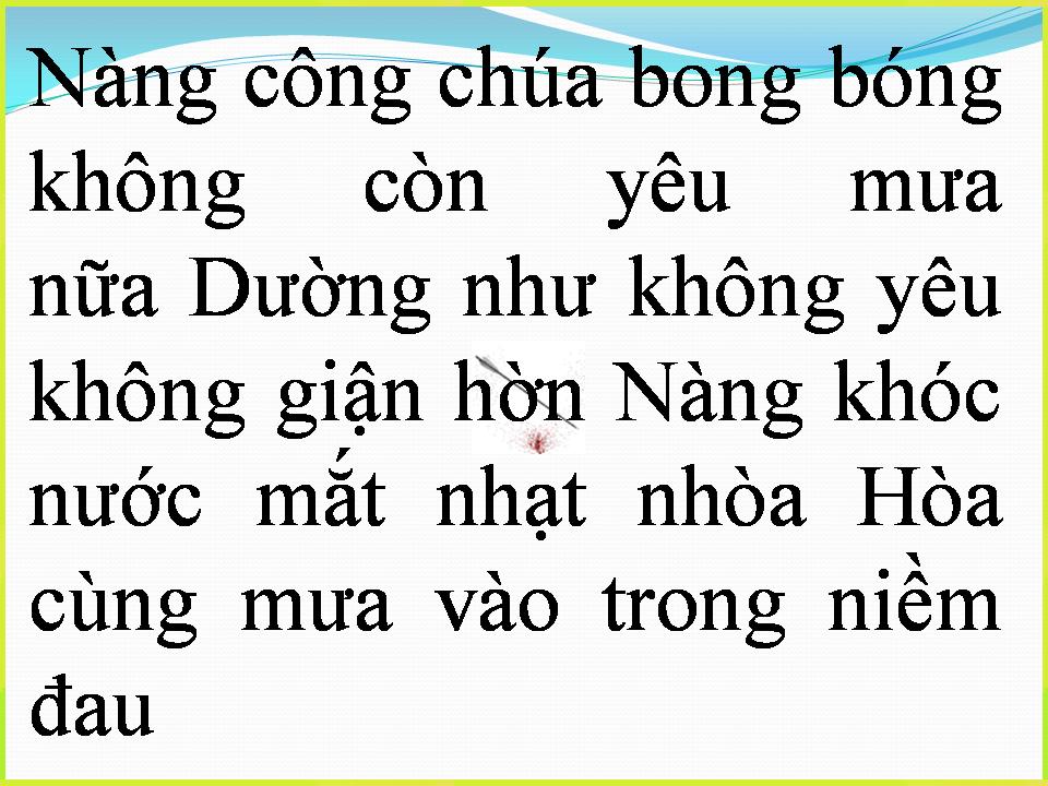 Lời bài hát CÔNG CHÚA BONG BÓNG