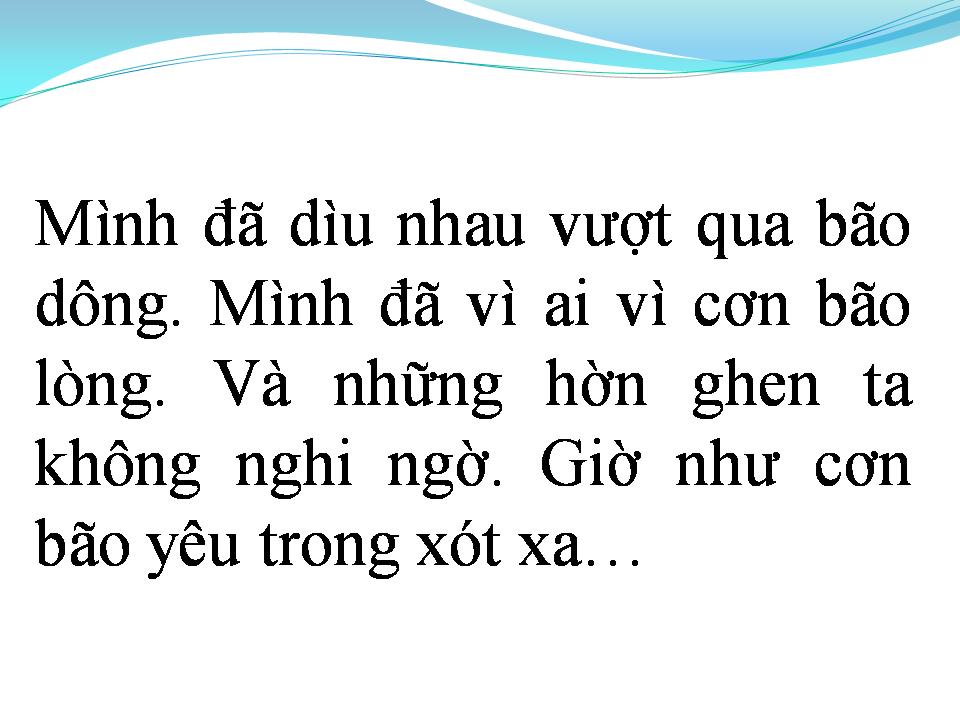 Lời bài hát CƠN BÃO LÒNG