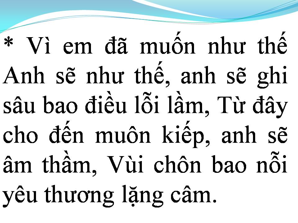 Lời bài hát CƠN ĐAU CUỐI CÙNG