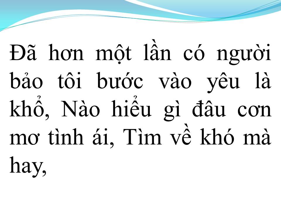 Lời bài hát CƠN MÊ TÌNH ÁI