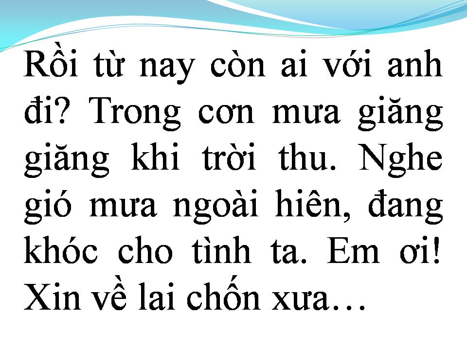 Lời bài hát CƠN MƯA CHIỀU NAY