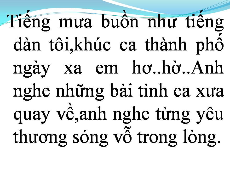 Lời bài hát CƠN MƯA CHIỀU NHỚ EM