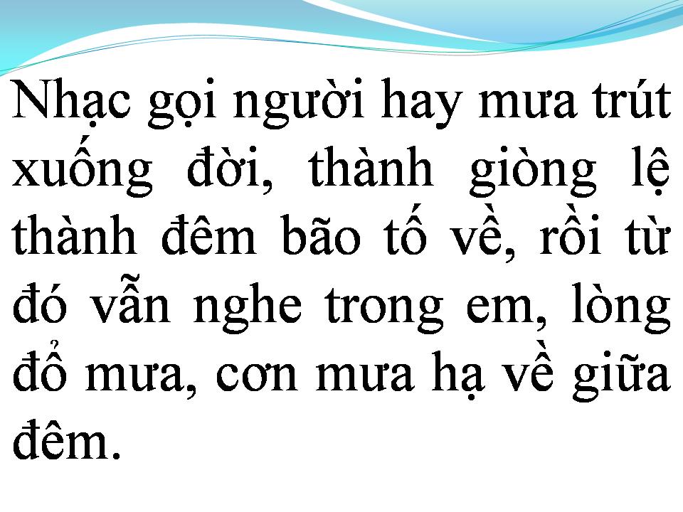 Lời bài hát CƠN MƯA HẠ