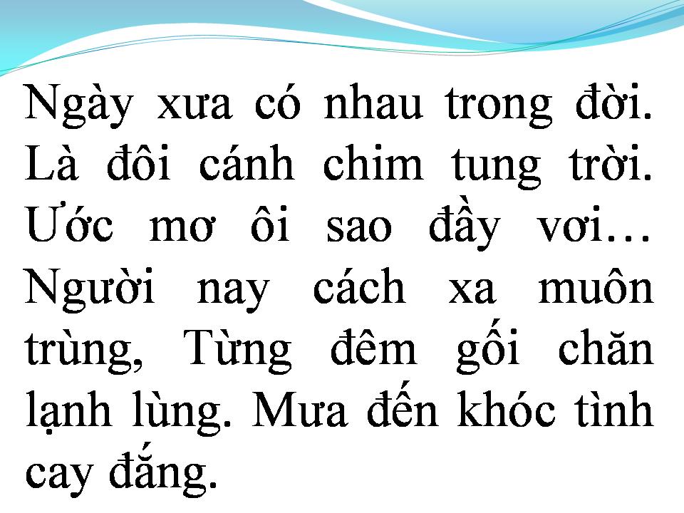 Lời bài hát CƠN MƯA LAO XAO