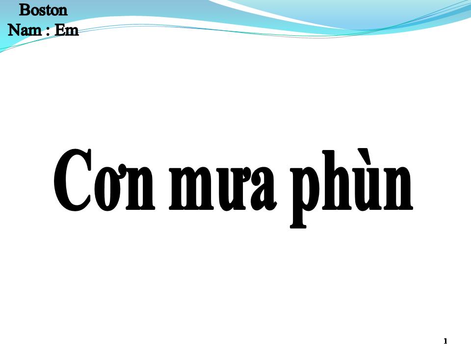 Lời bài hát CƠN MƯA PHÙN