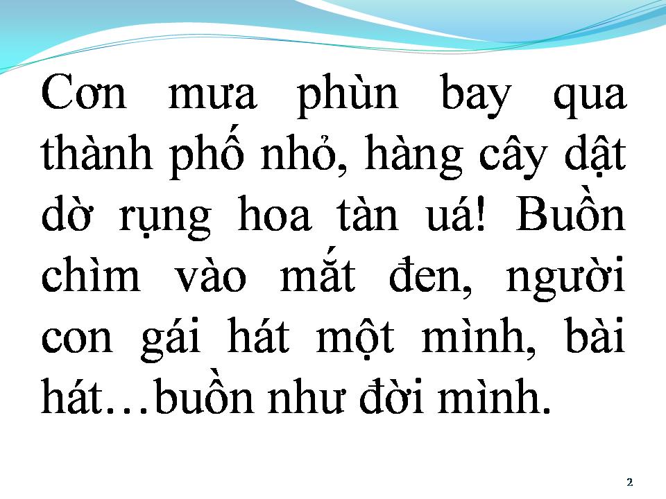 Lời bài hát CƠN MƯA PHÙN