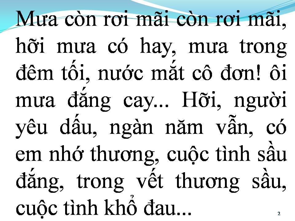 Lời bài hát CƠN MƯA TRONG ĐỜI