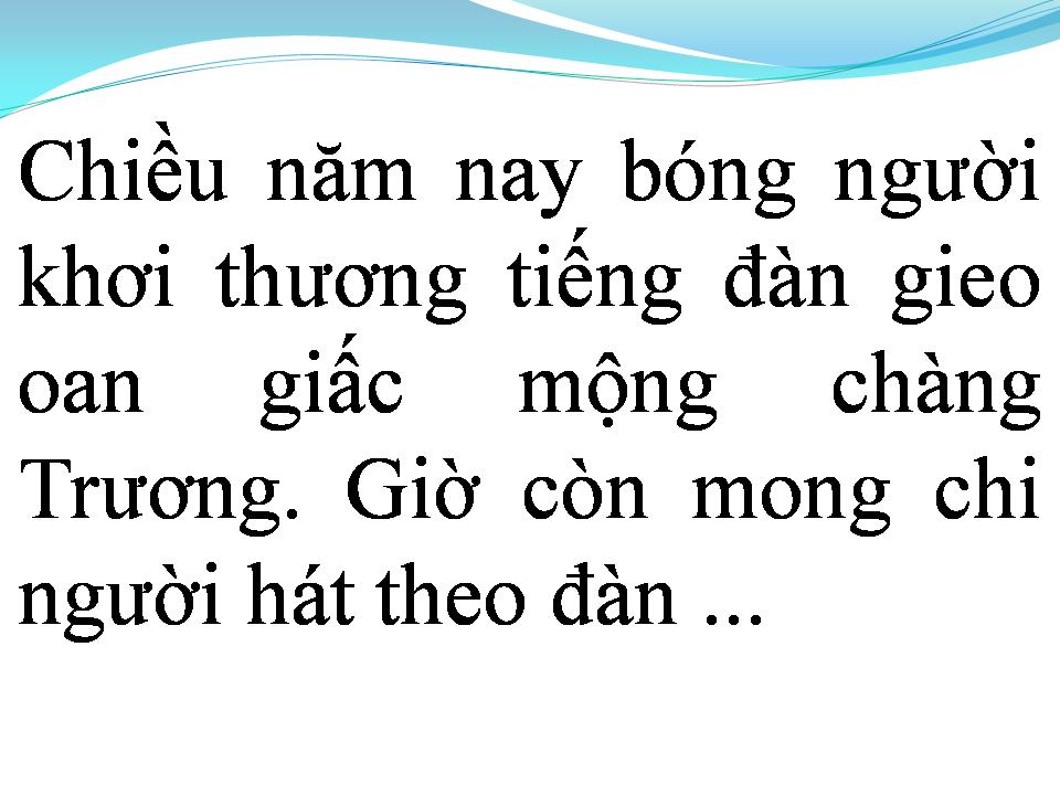 Lời bài hát CUNG ĐÀN XƯA