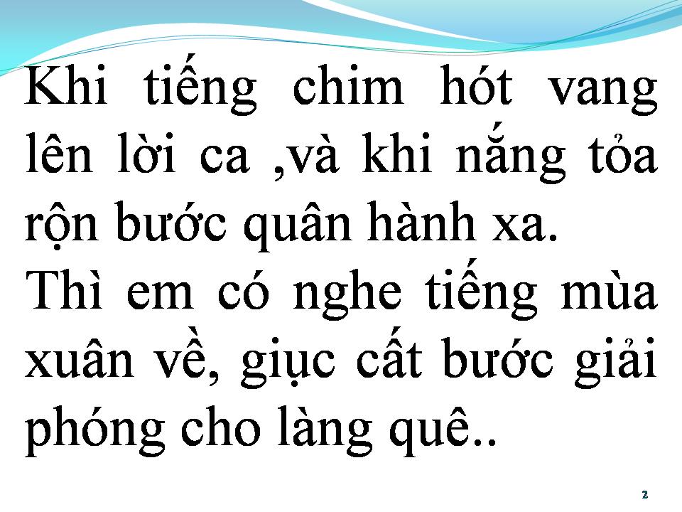 Lời bài hát CÙNG HÀNH QUÂN GIỮA MÙA XUÂN