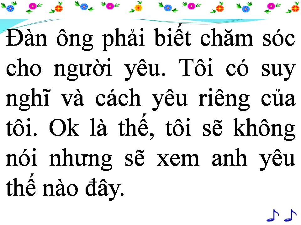 Lời bài hát CUỘC NÓI CHUYỆN GIỮA HAI NGƯỜI ĐÀN ÔNG