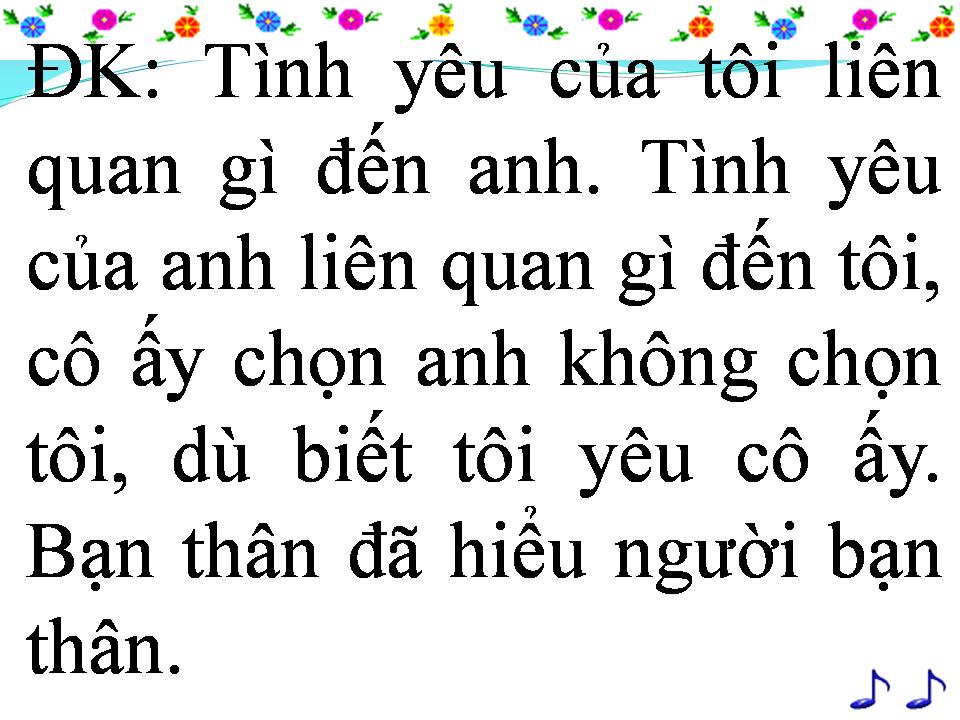 Lời bài hát CUỘC NÓI CHUYỆN GIỮA HAI NGƯỜI ĐÀN ÔNG