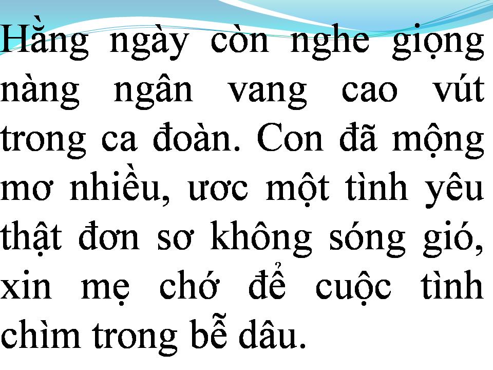 Lời bài hát CUỘC TÌNH BỂ DÂU