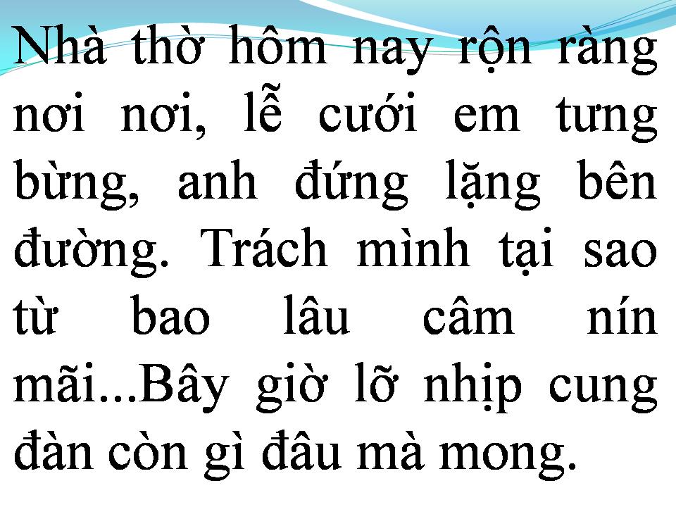 Lời bài hát CUỘC TÌNH BỂ DÂU