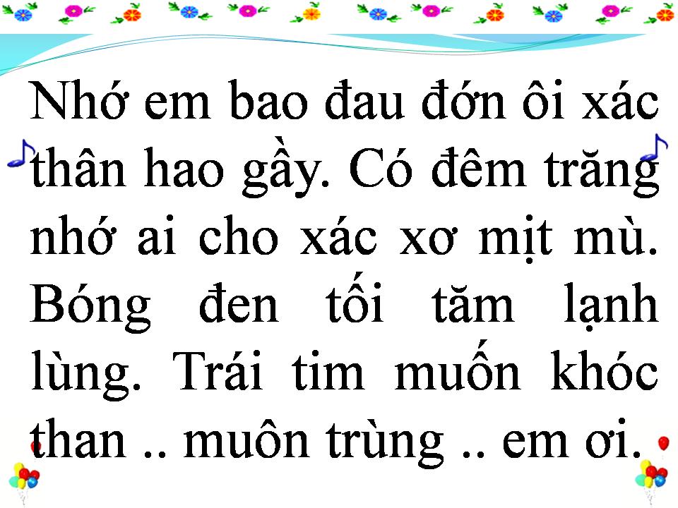 Lời bài hát CUỘC TÌNH CAY ĐẮNG