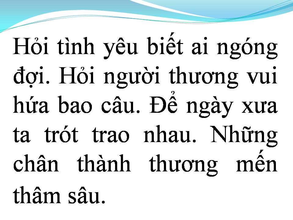 Lời bài hát CUỘC TÌNH ĐÃ MẤT