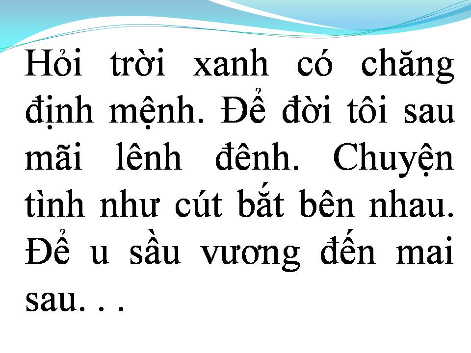 Lời bài hát CUỘC TÌNH ĐÃ MẤT