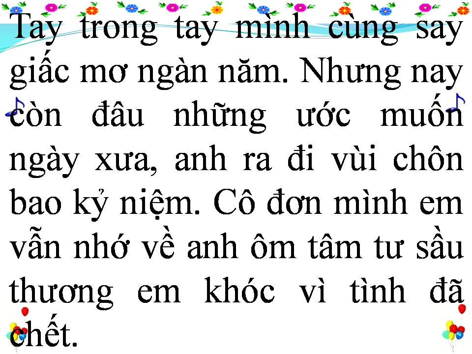 Lời bài hát CUỘC TÌNH ĐƠN CÔI