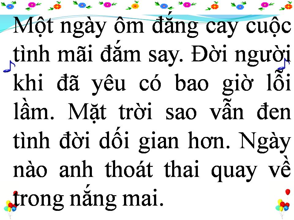 Lời bài hát CUỘC TÌNH LẦM LỠ