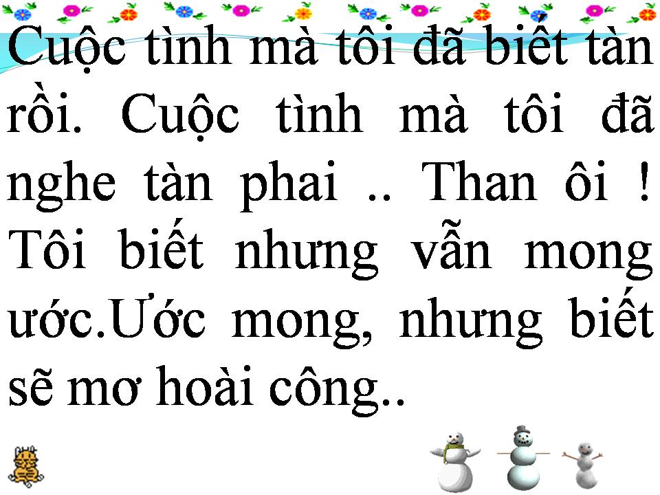 Lời bài hát CUỘC TÌNH TÀN