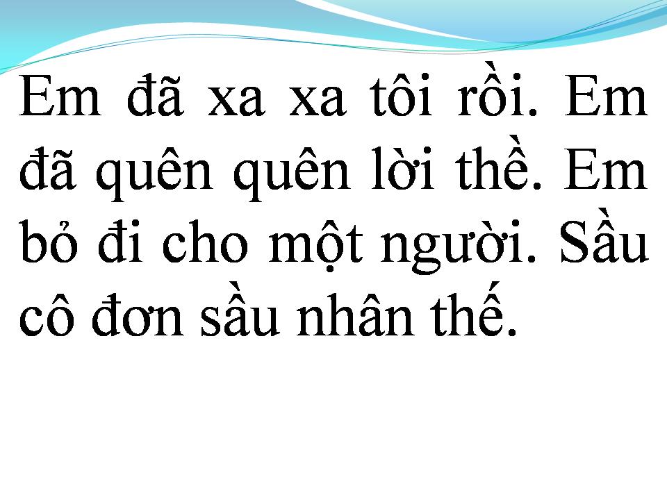 Lời bài hát CUỘC TÌNH TIẾC NUỐI