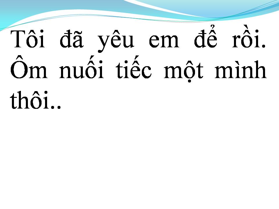 Lời bài hát CUỘC TÌNH TIẾC NUỐI
