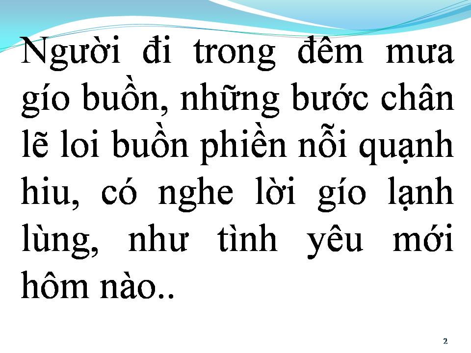 Lời bài hát CUỘC TÌNH TRONG CƠN MƯA