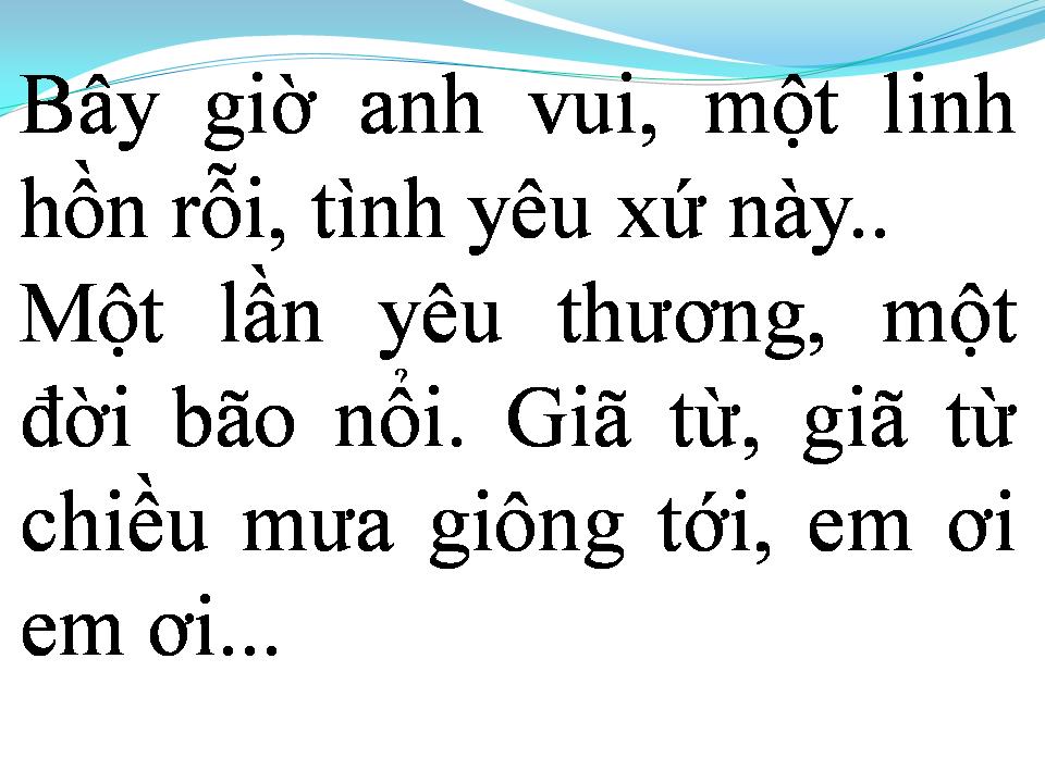 Lời bài hát CUỐI CÙNG CHO MỘT TÌNH YÊU
