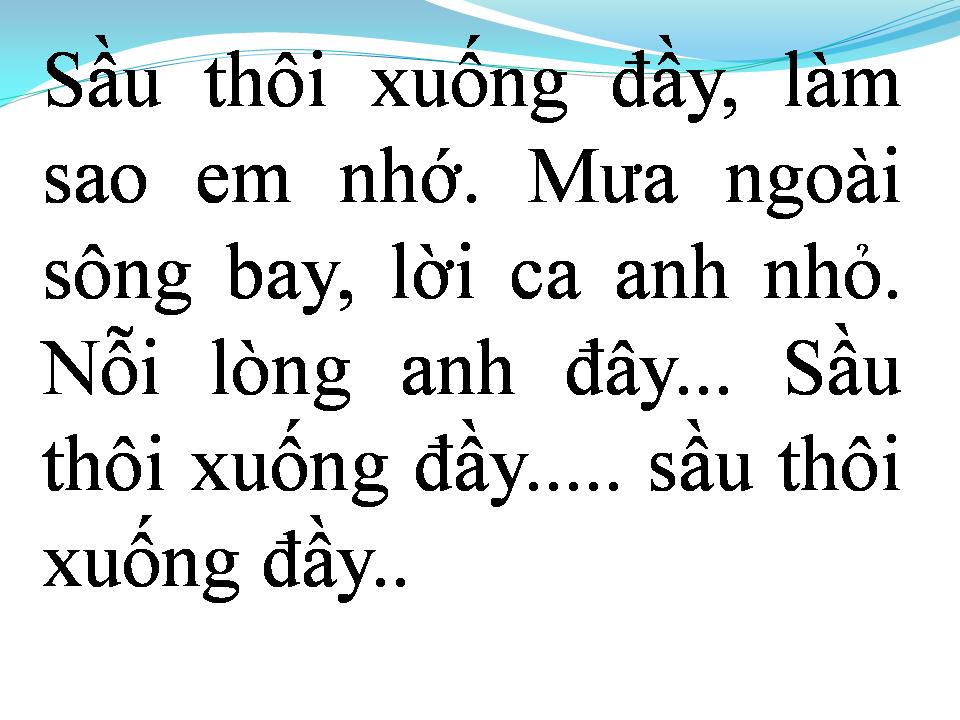 Lời bài hát CUỐI CÙNG CHO MỘT TÌNH YÊU
