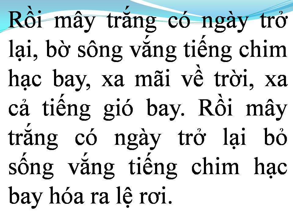 Lời bài hát CUỐI TRỜI MÂY TRẮNG BAY